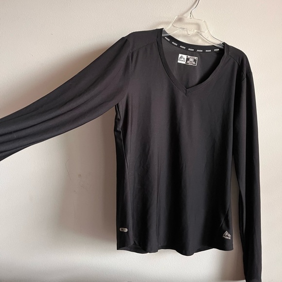 Reebok athletic black womens mesh layering long sleeve tshirt - Picture 2 of 9